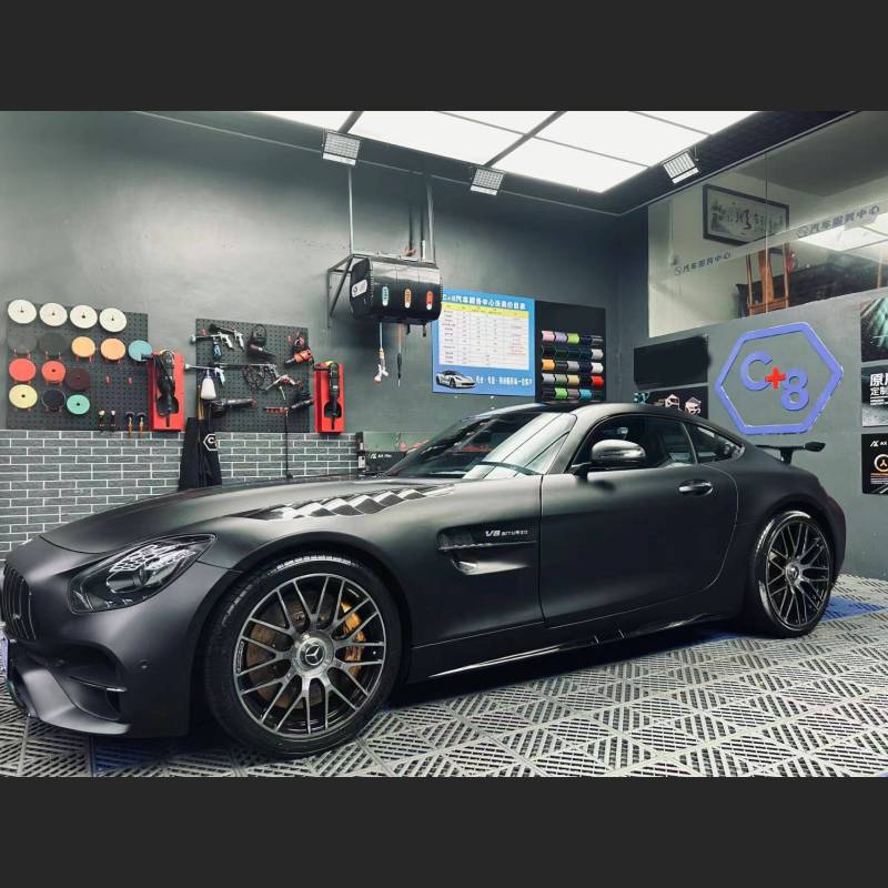 Ravoony Plus PET Matte Chrome Black Vinyl Wrap