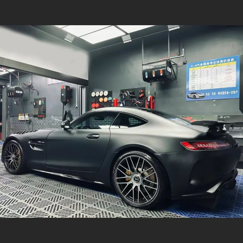 Ravoony Plus Matte Chrome Black Vinyl Wrap