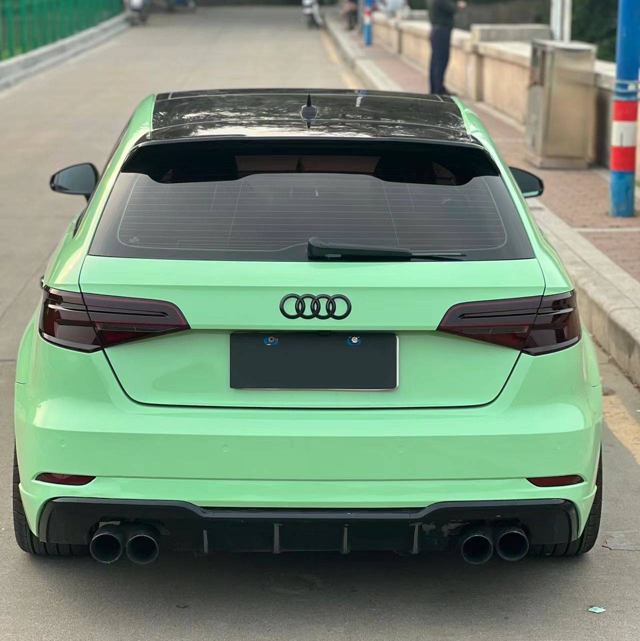 Ravoony Plus Ferrari Gloss Moss Green Vinyl Car Wrap