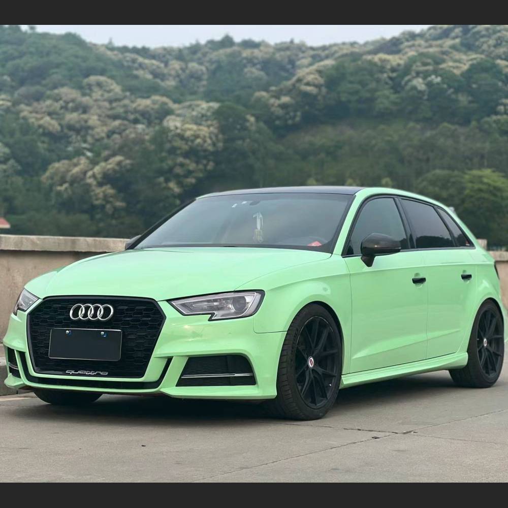 Ravoony Plus Ferrari Gloss Moss Green Vinyl Car Wrap