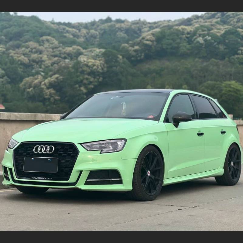 Ravoony Plus Ferrari Gloss Moss Green Vinyl Car Wrap
