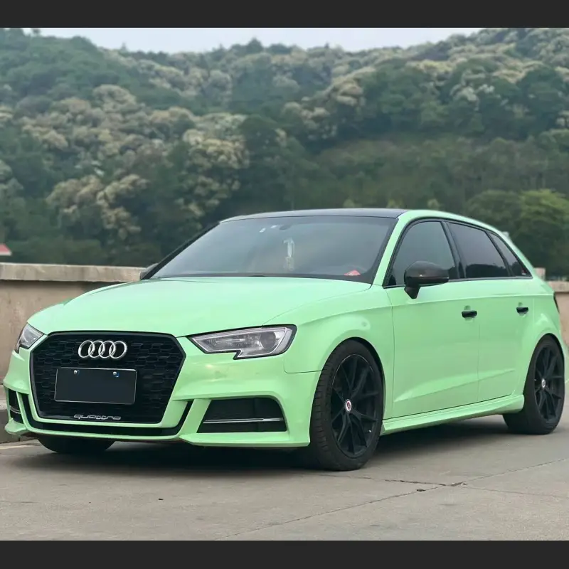 Ravoony Plus Ferrari Gloss Moss Green Vinyl Car Wrap