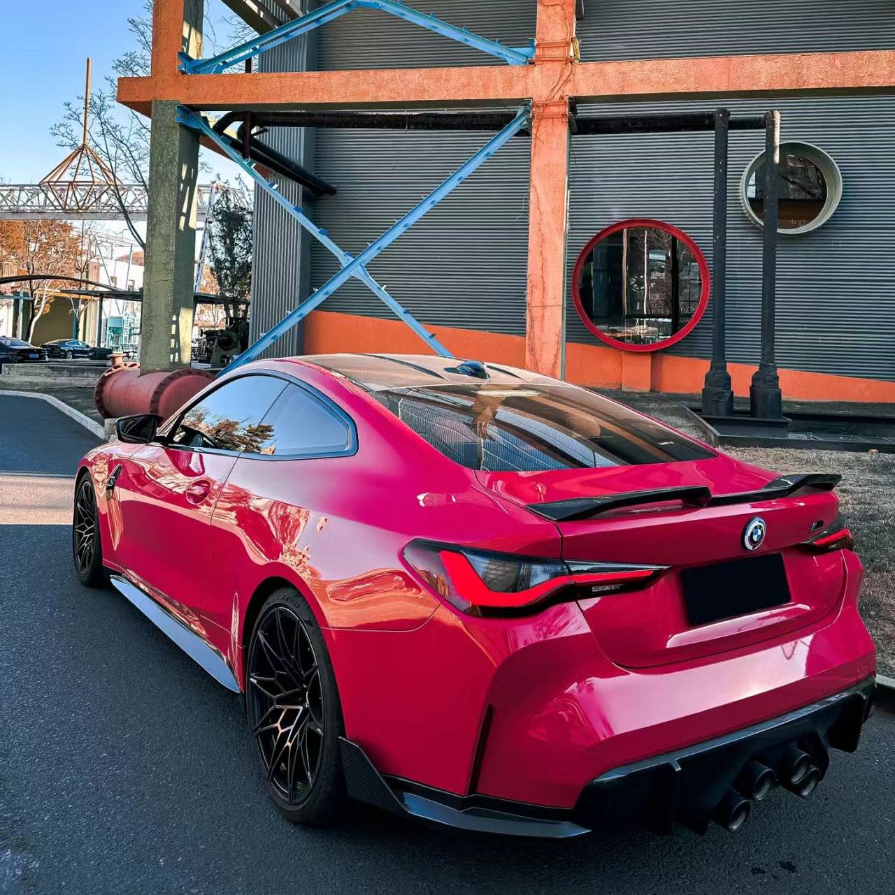 Ravoony Plus PET Glossy Crystal Strawberry Red Vinyl Car Wrap