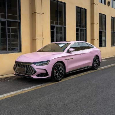 Ravoony Plus Gloss Aston Martin Vintage Pink Vinyl Car Wrap 02