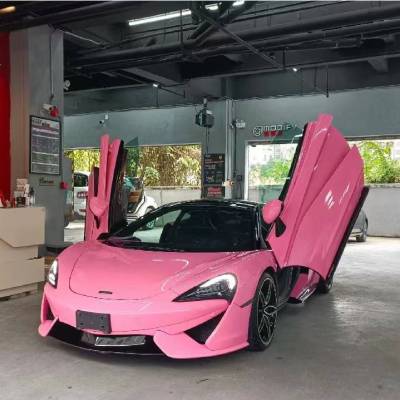 Ravoony Plus Glossy Crystal Light Pink Car Wrap 02