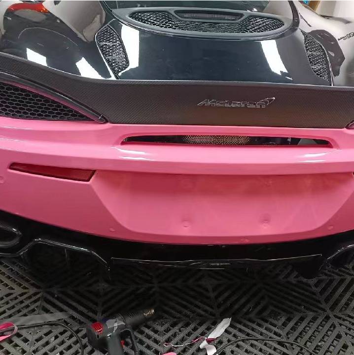 Ravoony Plus PET Glossy Crystal Light Pink Car Wrap