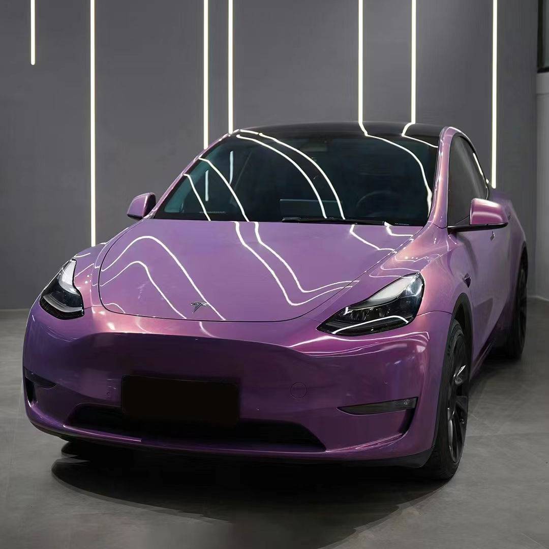 Ravoony Plus Maserati Gloss Love Audacious Purple Car Vinyl Wrap
