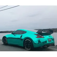 Glossy Chrome Teal Car Vinyl Wrap