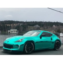 Glossy Chrome Teal Car Vinyl Wrap