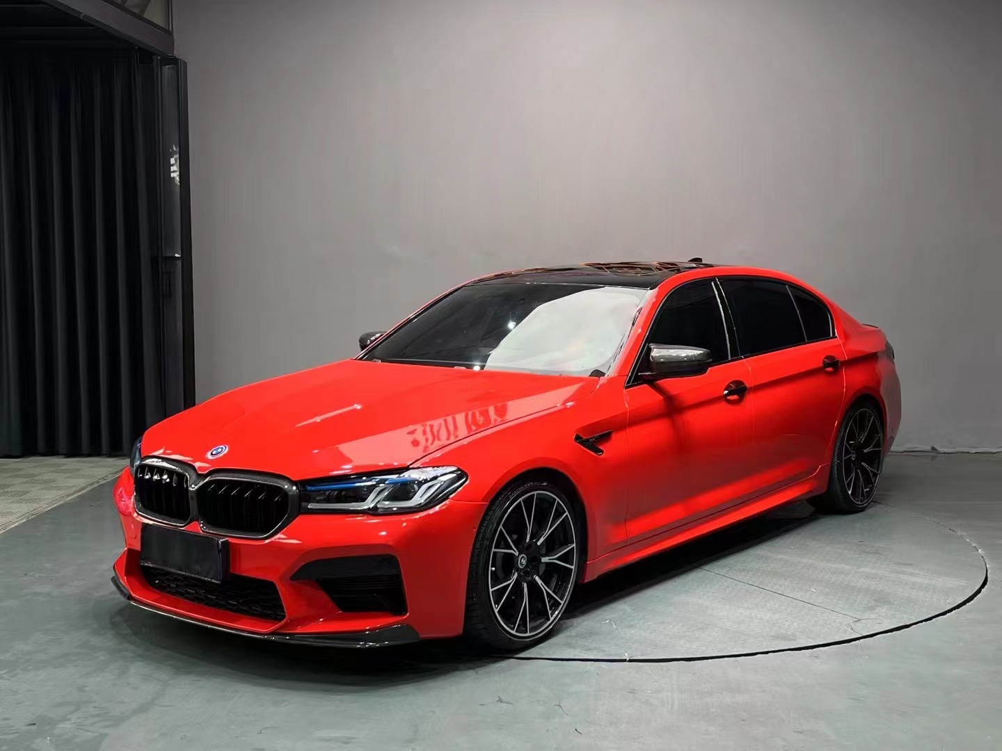 Ravoony Plus Glossy Crystal Ferrari Red Vinyl Car Wrap