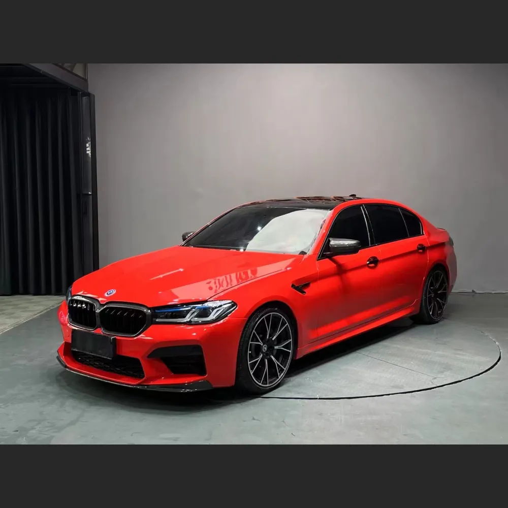 Ravoony Plus Glossy Crystal Ferrari Red Vinyl Car Wrap