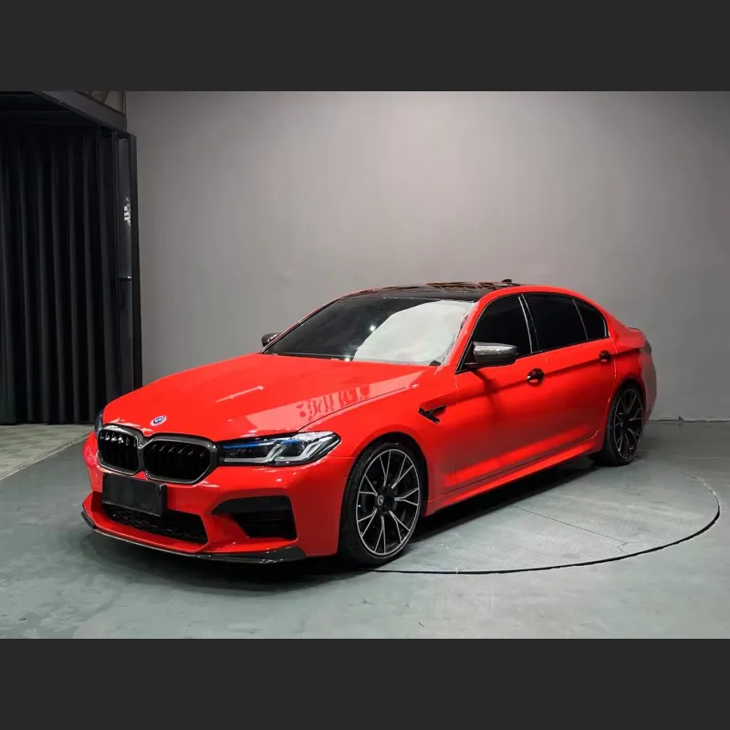 Ravoony Plus Glossy Crystal Ferrari Red Vinyl Car Wrap