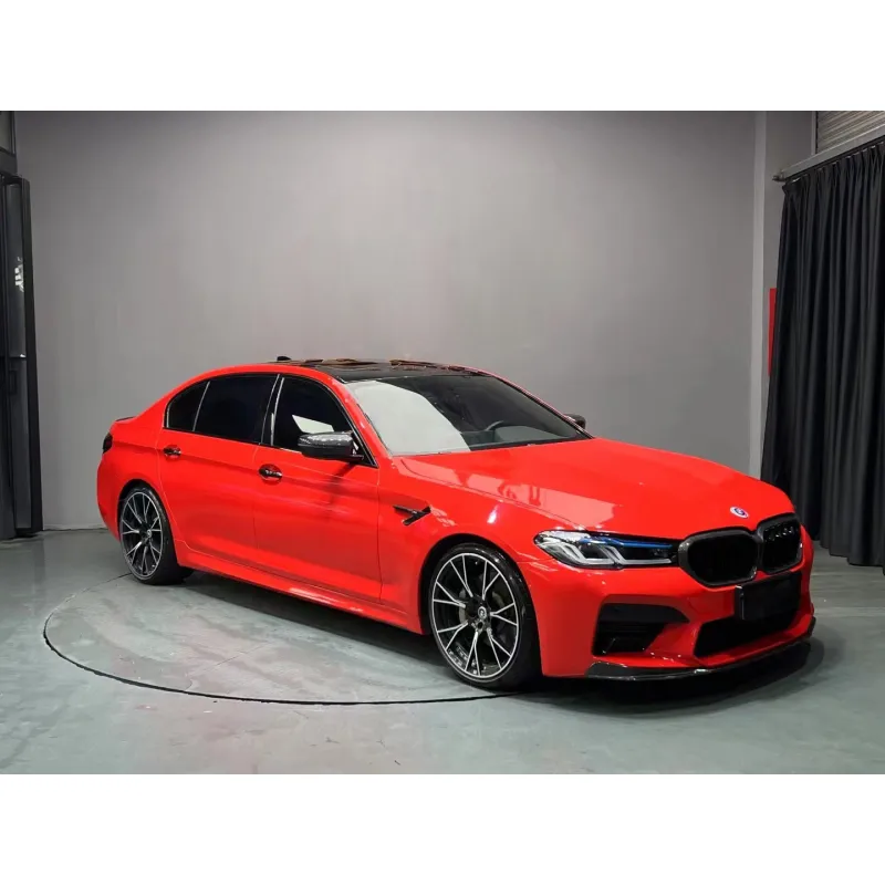 Glossy Crystal Ferrari Red Vinyl Car Wrap
