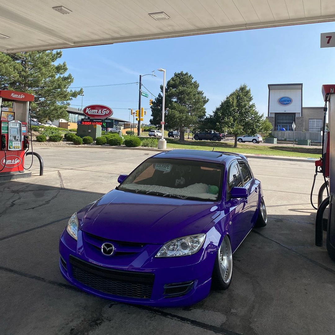 Ravoony Plus Glossy Fluorescent Purple Car Vinyl Wrap