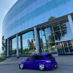 Ravoony Plus Glossy Fluorescent Purple Car Vinyl Wrap