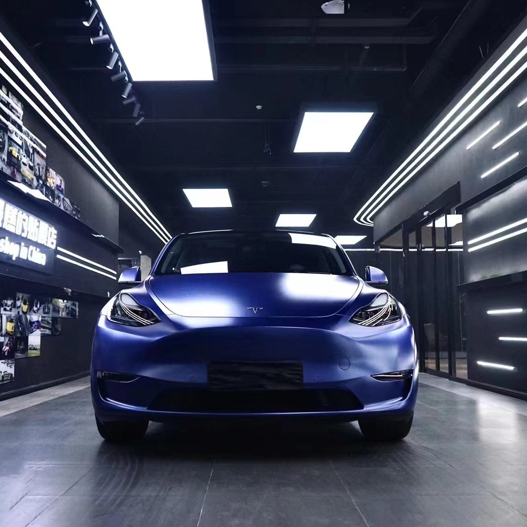 Ravoony Plus Pure Metallic Navy Blue Vinyl Wrap