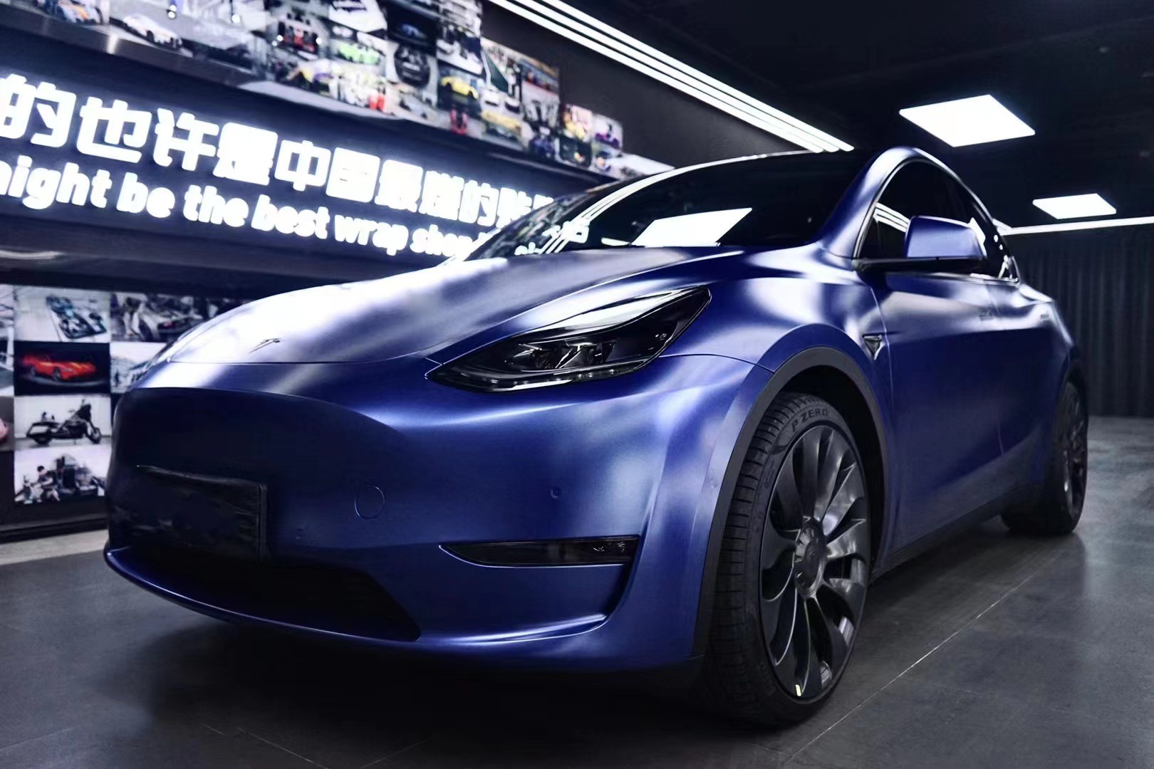 Ravoony Plus Pure Metallic Navy Blue Vinyl Wrap