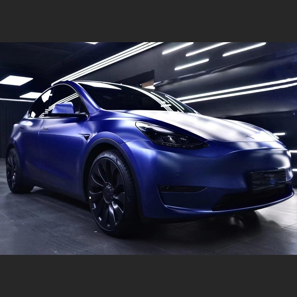 Ravoony Plus Pure Metallic Navy Blue Vinyl Wrap