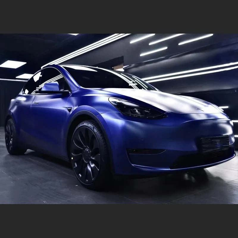 Ravoony Plus Pure Metallic Navy Blue Vinyl Wrap