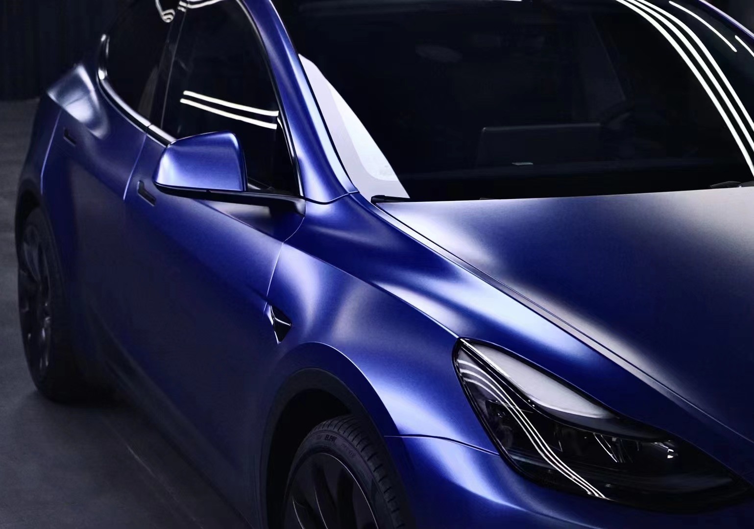 Ravoony Plus Pure Metallic Navy Blue Vinyl Wrap