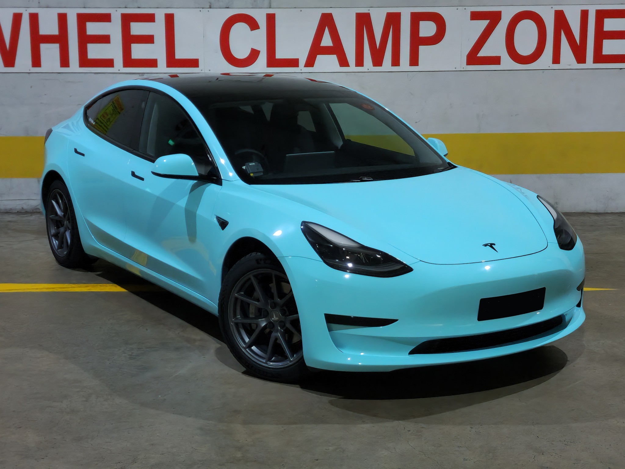 Ravoony Plus PET Gloss Crystal Tanager Blue Car Vinyl Wrap