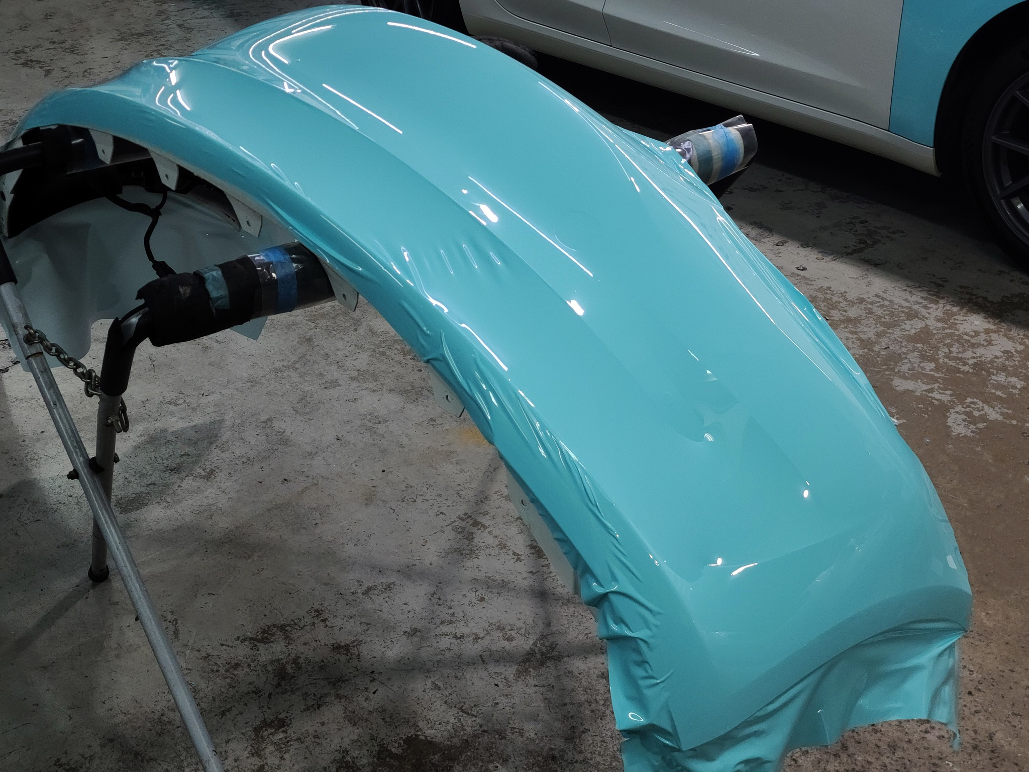 Ravoony Plus PET Gloss Crystal Tanager Blue Car Vinyl Wrap