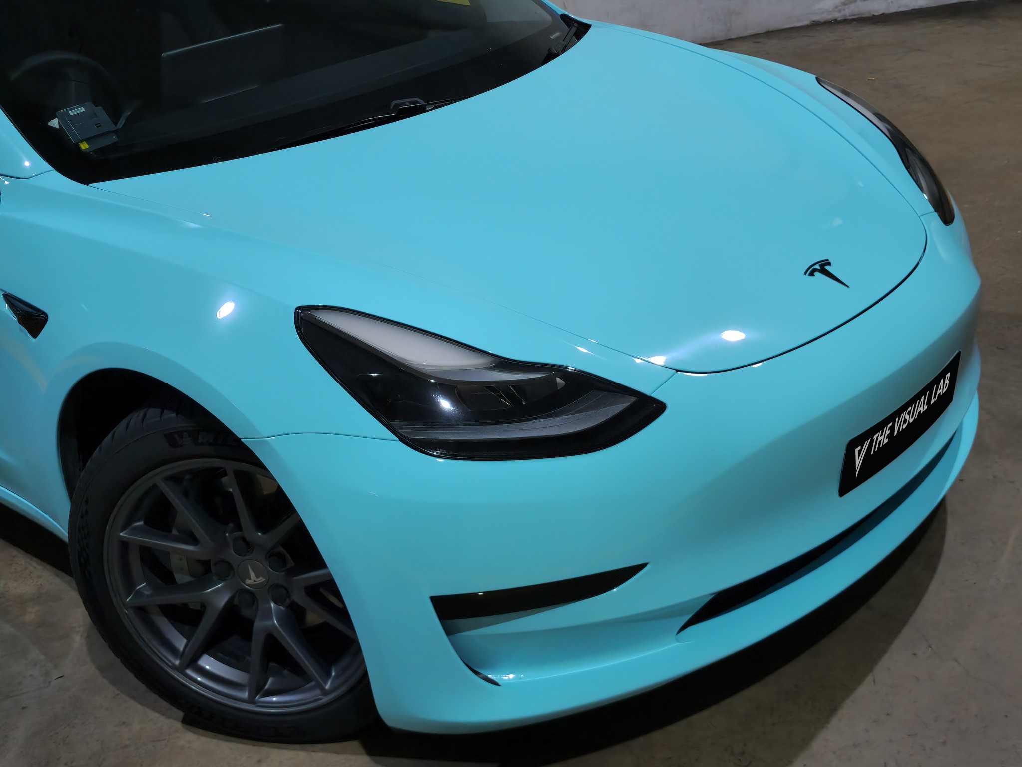 Ravoony Plus PET Gloss Crystal Tanager Blue Car Vinyl Wrap