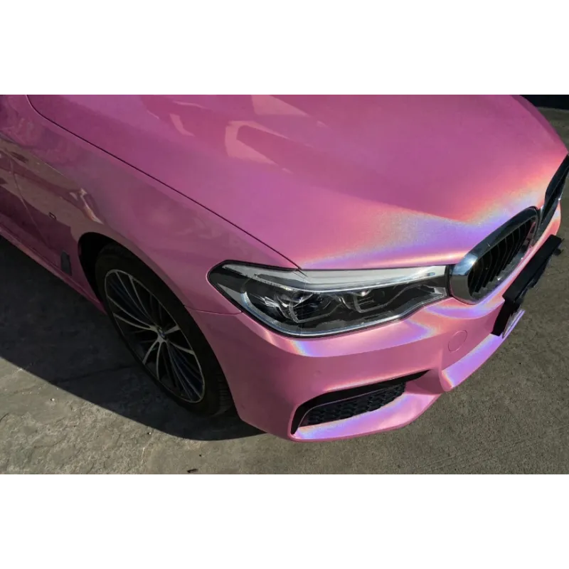 Ravoony Basic Glossy Laser Pink Car Vinyl Wrap