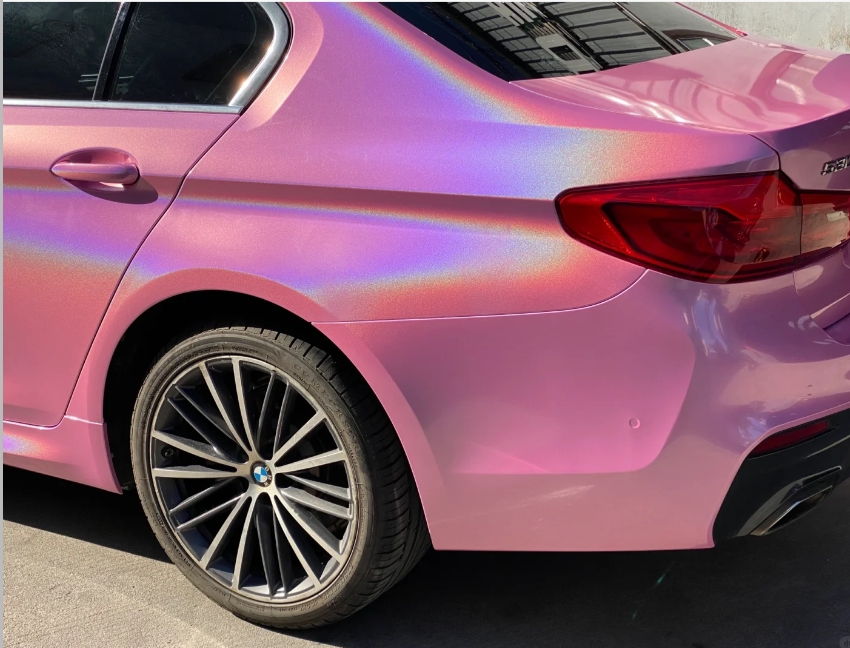 Ravoony Basic Glossy Laser Pink Car Vinyl Wrap