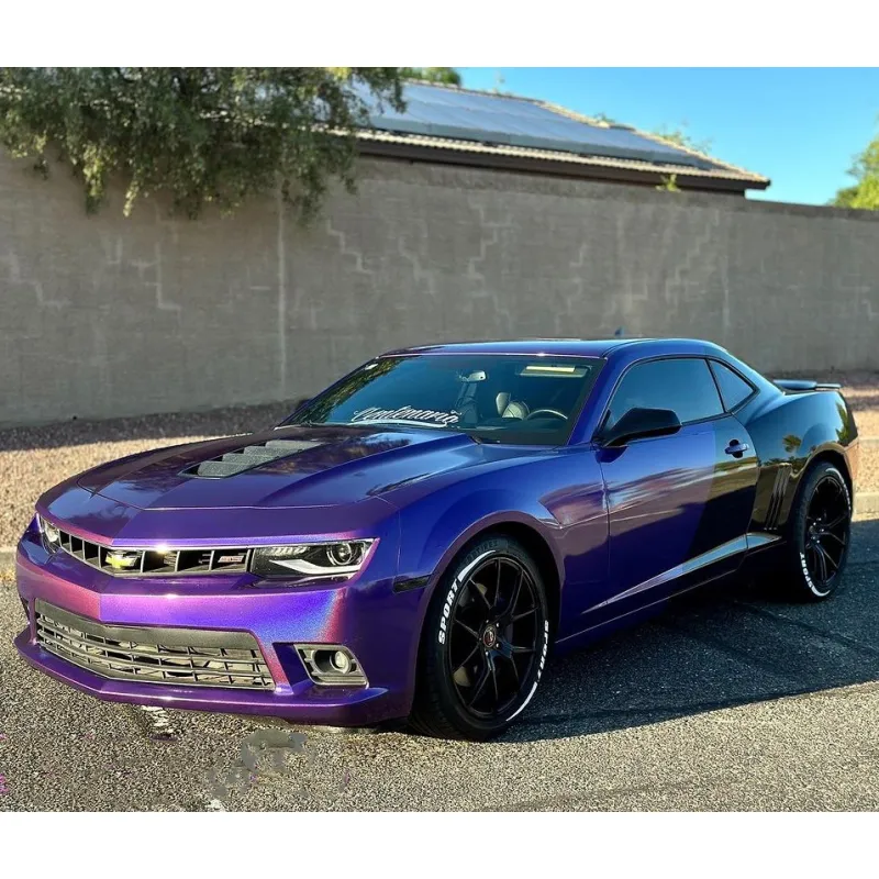 Glossy Laser Dark Purple Car Wrap