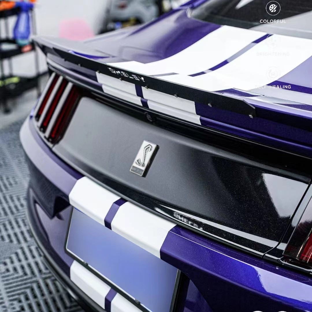 Ravoony Plus PET Glossy Metallic Royal Indigo Blue Car Wrap