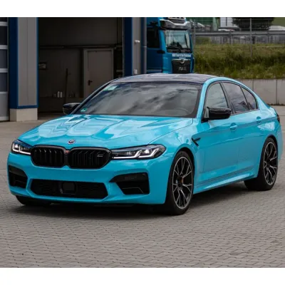 Ravoony Basic Glossy Crystal Sky Blue Car Wrap 02