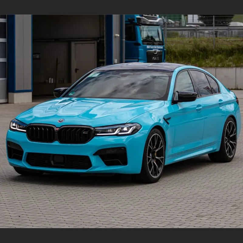 Ravoony Basic Glossy Crystal Sky Blue Car Wrap