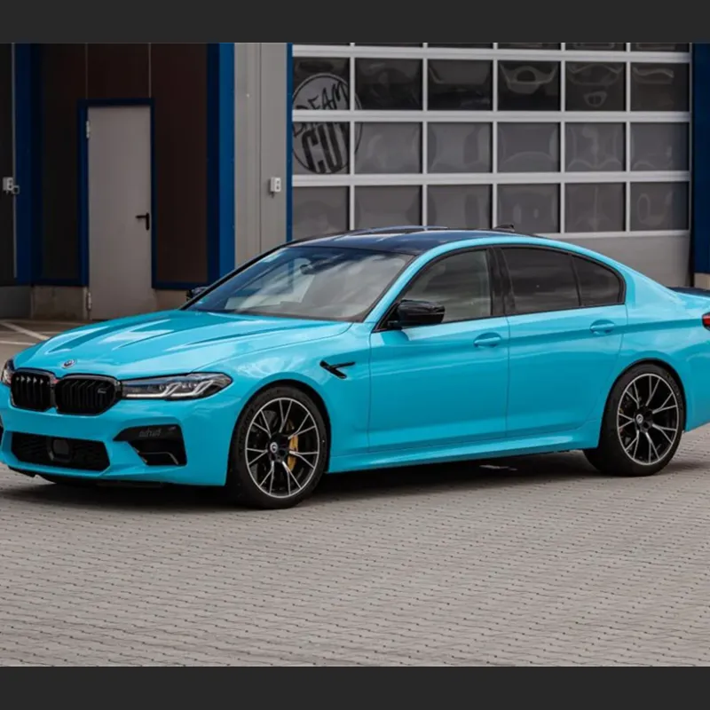 Ravoony Basic Glossy Crystal Sky Blue Car Wrap