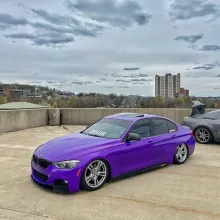 Glossy Explosion Purple Car Vinyl Wrap