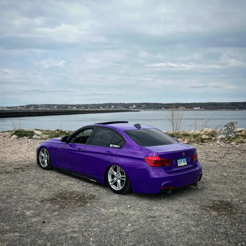 Glossy Explosion Purple Car Vinyl Wrap