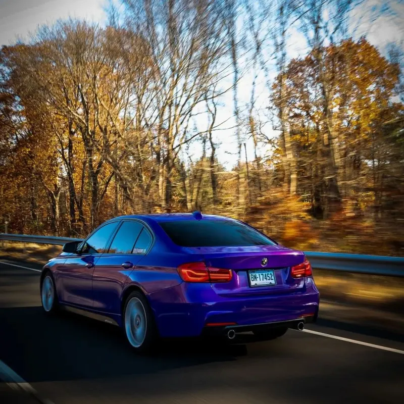 Glossy Explosion Purple Car Vinyl Wrap