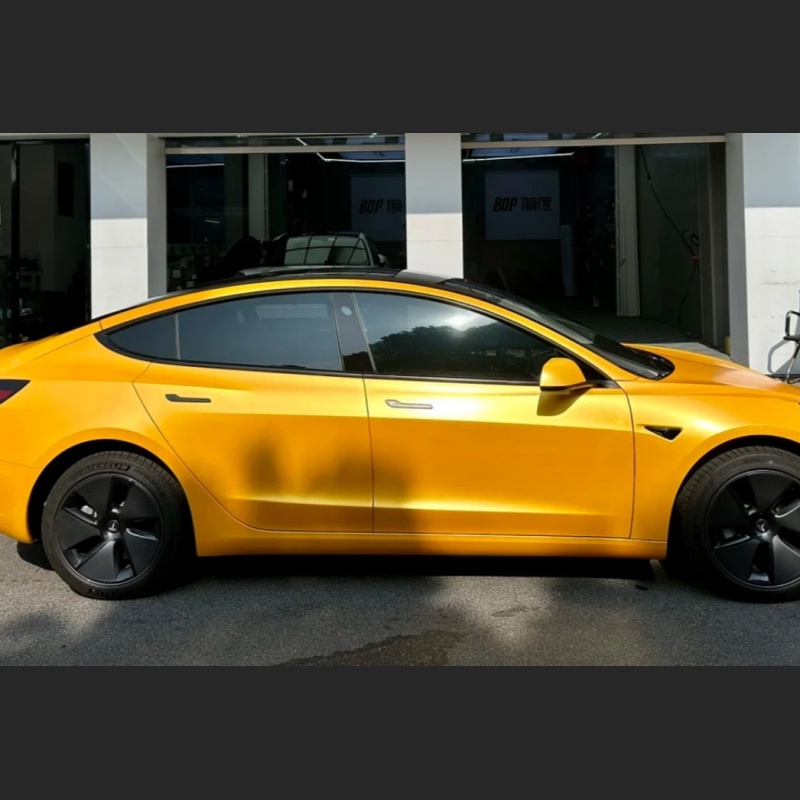 Ravoony Plus Heavy Metal Sparkle Yellow Car Wrap