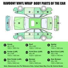 Ravoony Basic Glossy Explosion Purple Car Vinyl Wrap