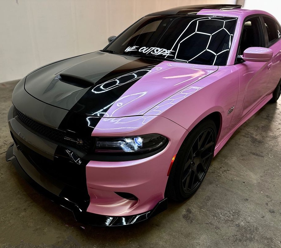  Ravoony Plus Glossy Metal Paint Shell Pink Car Wrap
