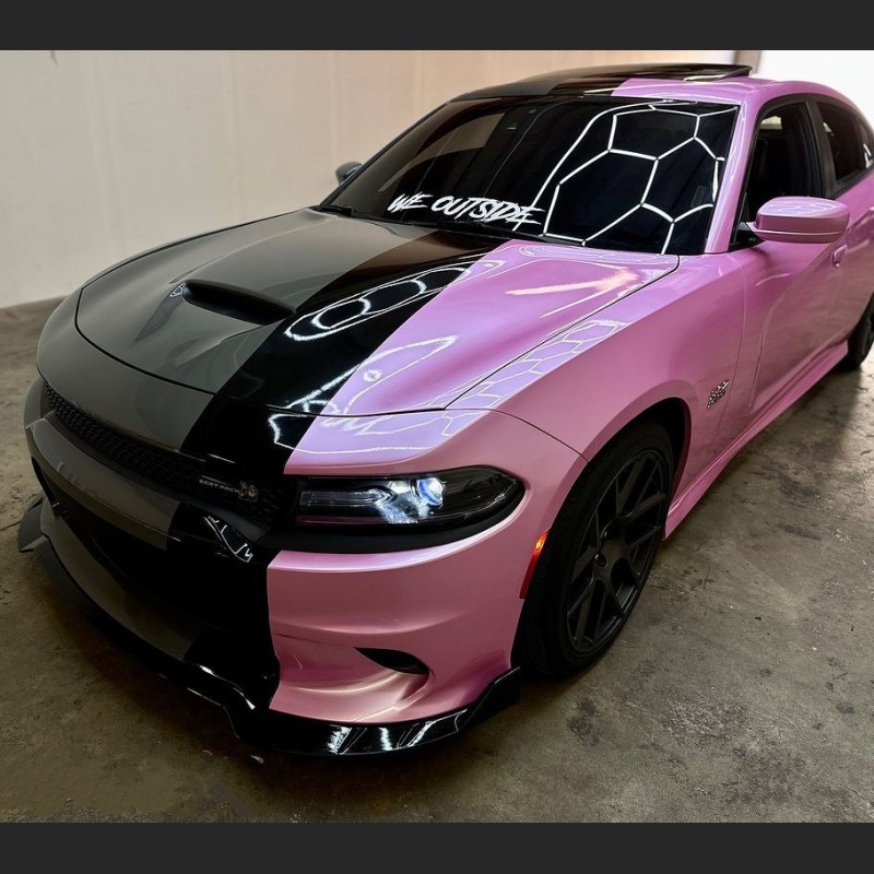  Ravoony Plus Glossy Metal Paint Shell Pink Car Wrap