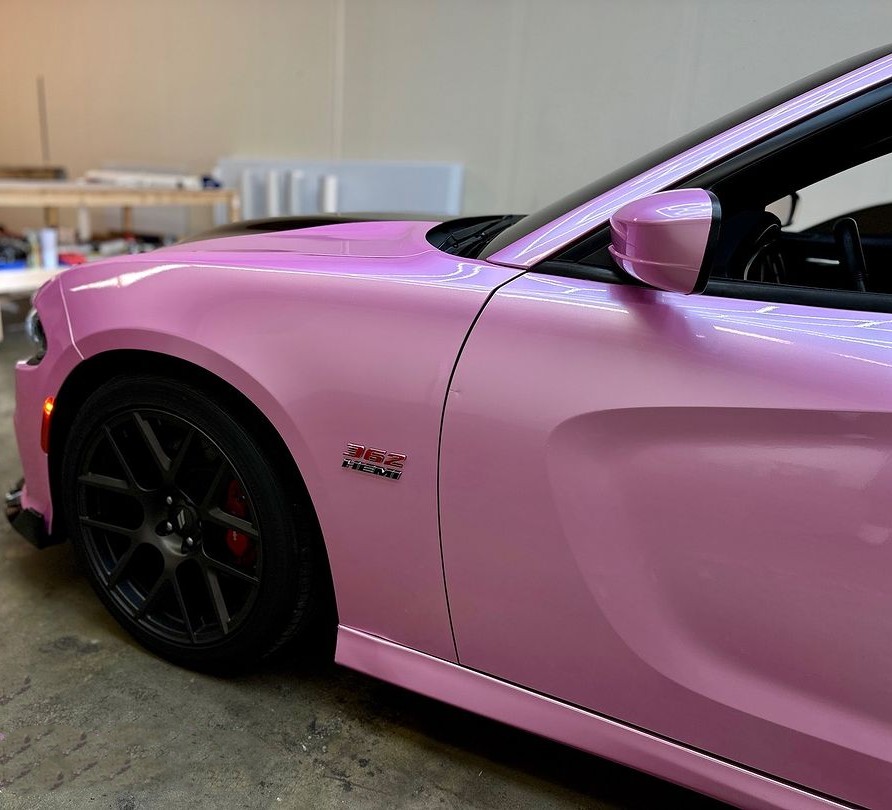 Ravoony Plus Glossy Metal Paint Shell Pink Car Wrap