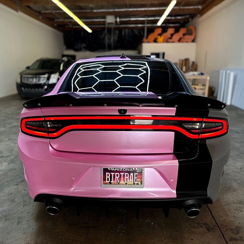  Ravoony Plus Glossy Metal Paint Shell Pink Car Wrap