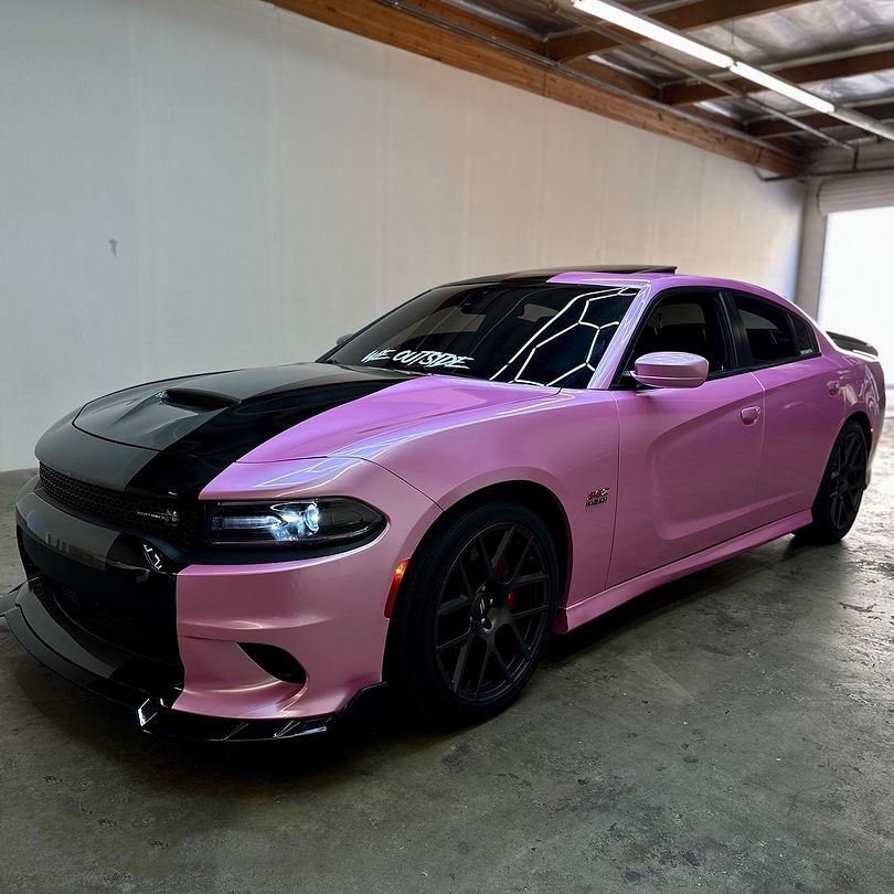  Ravoony Plus Glossy Metal Paint Shell Pink Car Wrap