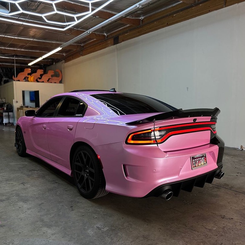  Ravoony Plus Glossy Metal Paint Shell Pink Car Wrap