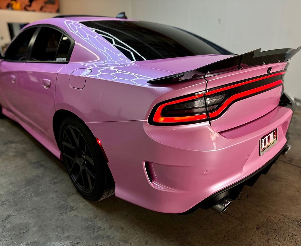  Ravoony Plus Glossy Metal Paint Shell Pink Car Wrap