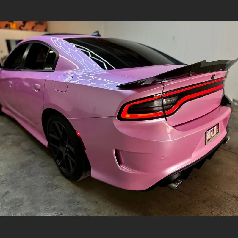  Ravoony Plus Glossy Metal Paint Shell Pink Car Wrap