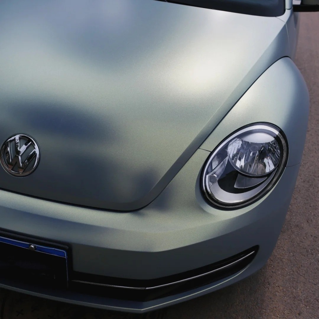 Ravoony Plus Matte Diamond Grey Gold Color Flip Car Wrap