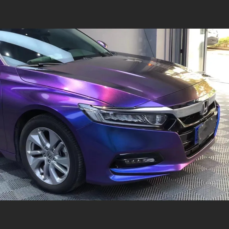 Time-Limited Sale Ravoony Plus Chameleon Purple Red Vinyl Car Wrap