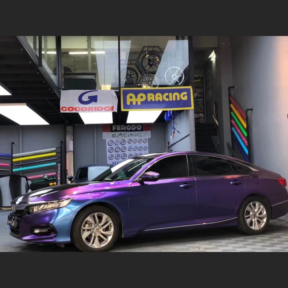 Time-Limited Sale Ravoony Plus Chameleon Purple Red Vinyl Car Wrap